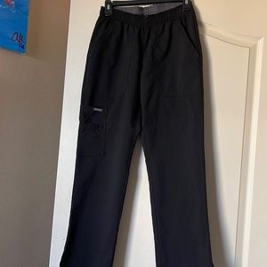 black scrub pants